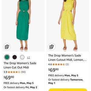 Women's Sade Linen Cut Out Midi Dress the drop